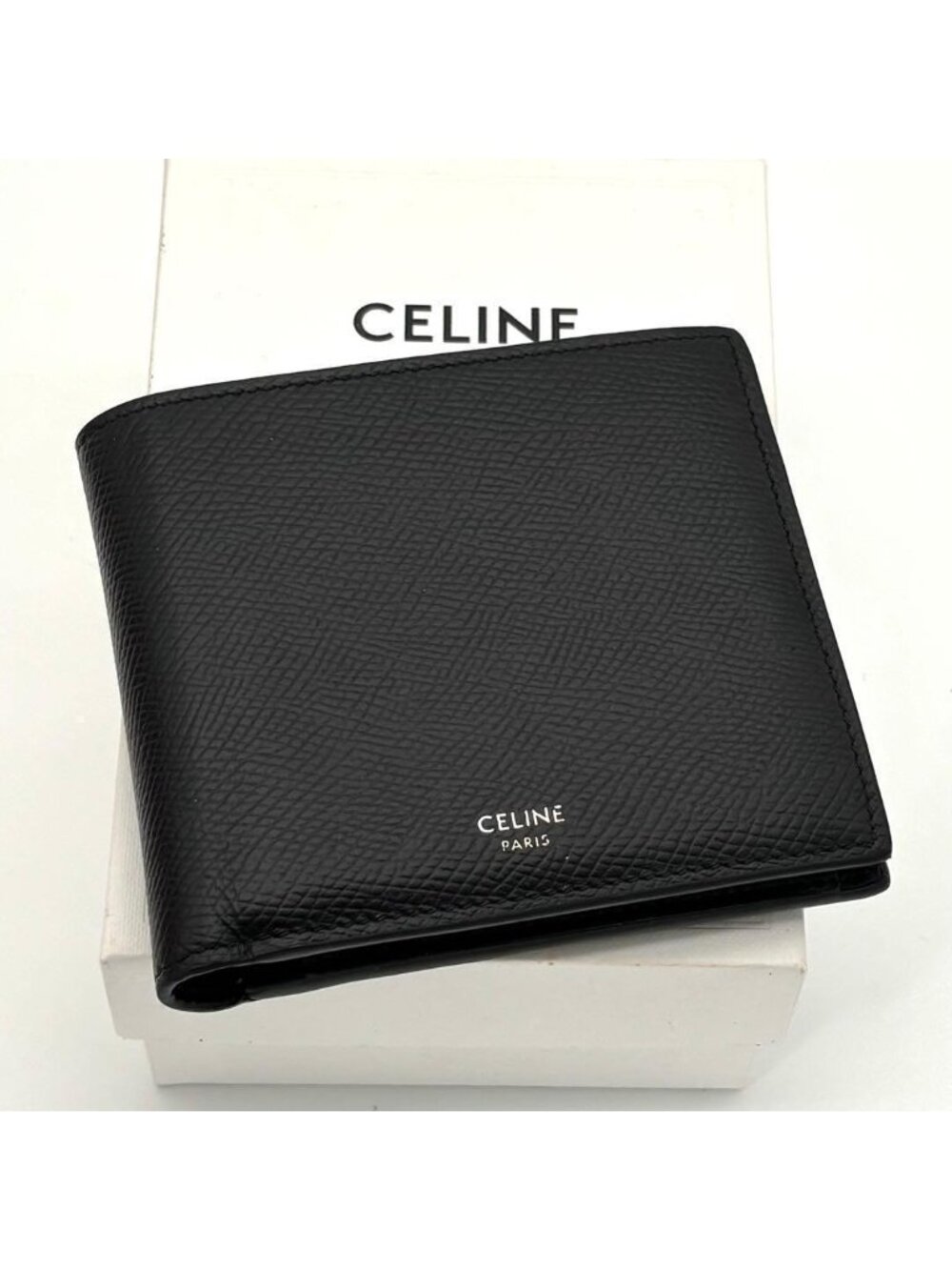 Celine Bifold Wallet Leather Black